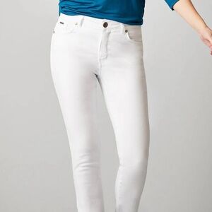- Beija Flor Jennifer skinny cotton stretchy white jeans high waisted size…